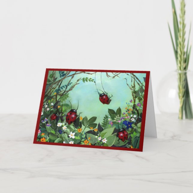 Ladybugs À Jouer Cartes pour notes (Devant)
