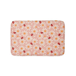 Ladybugs and Daisies Bath Mat Badematte