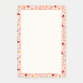 Ladybugs and Daisies Post-it Klebezettel