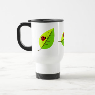 Ladybugs auf Blätter Tasse