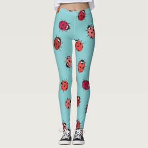 Ladybugs, blauer Hintergrund, bezauberndes, nahtlo Leggings
