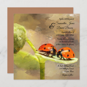 Ladybugs Custom Hochzeit Einladung