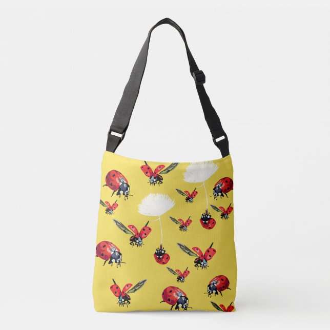 Ladybugs Flying Cross Bag, Tragetaschen Mit Langen Trägern (Vorderseite)