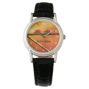 Ladybugs folgen dem Führer Abstrakt Personalisier Armbanduhr