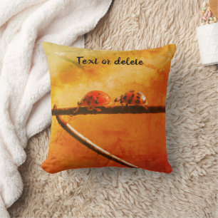 Ladybugs folgen dem Führer Abstrakt Personalisiert Kissen