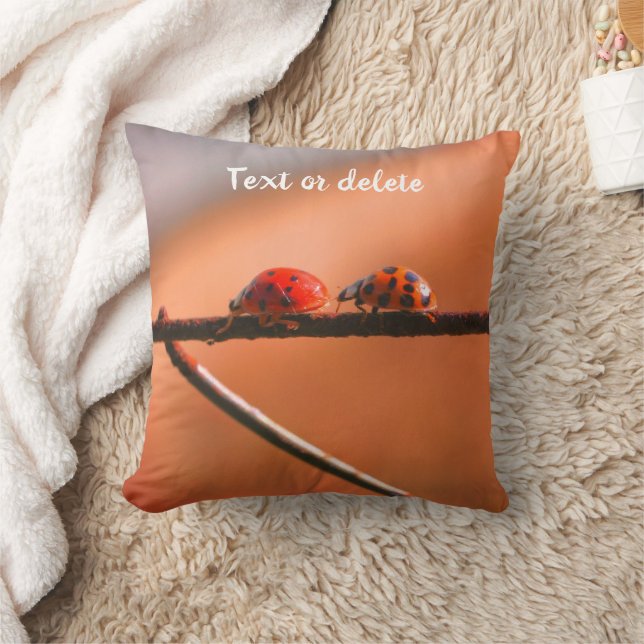 Ladybugs folgen Personalisiert dem Führer  Kissen (Decke)