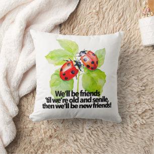Ladybugs Freundschaft zitieren lustige BESTE FREUN Kissen