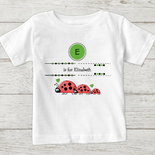 Ladybugs geben den Namen schwarz und grün an Baby T-shirt