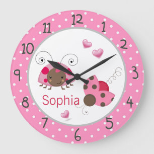 Ladybugs Große Wanduhr