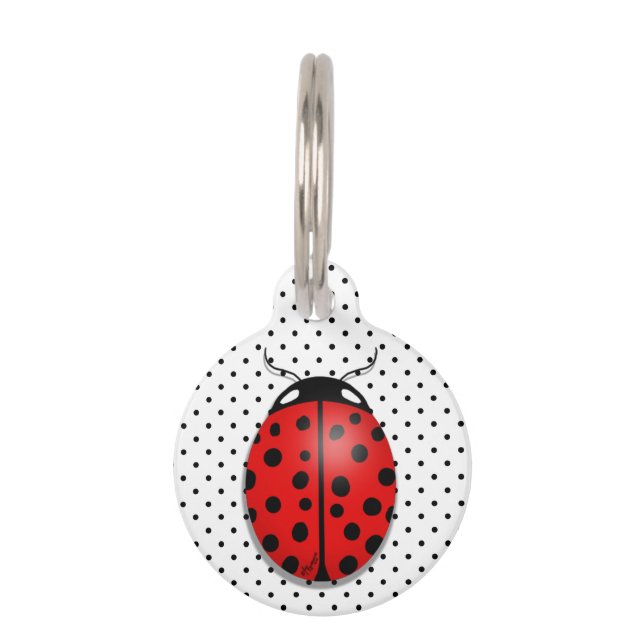 Ladybugs in rot tiernamensmarke (Vorderseite)