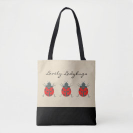 Ladybugs | Lovely Trio of Ladybugs Tote Bag Tasche