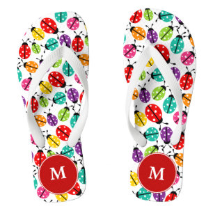 Ladybugs Mit Monogramm Flip Flops