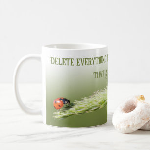 Ladybugs mit motivierend Zitat-positiver Einstellu Kaffeetasse