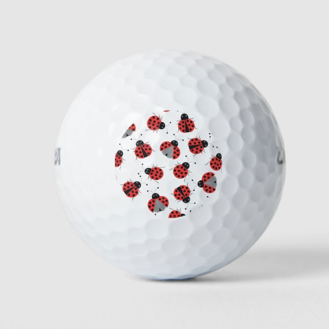 Ladybugs-Muster Golfball (Vorderseite)
