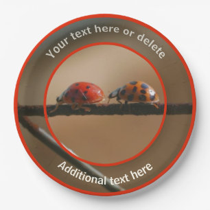 Ladybugs Nature Personalisiertes Party Pappteller