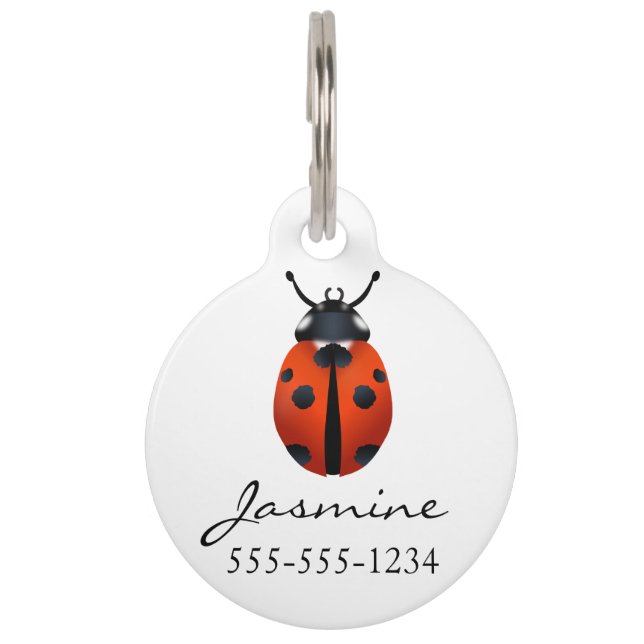 Ladybugs Pet ID Tag Haustiermarke (Vorderseite)