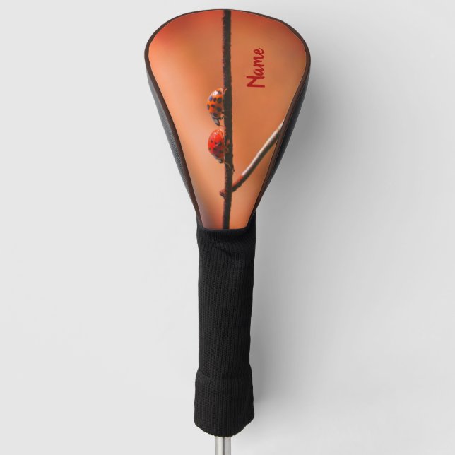 Ladybugs Play folgt dem Leader Personalisiert  Golf Headcover (Vorderseite)