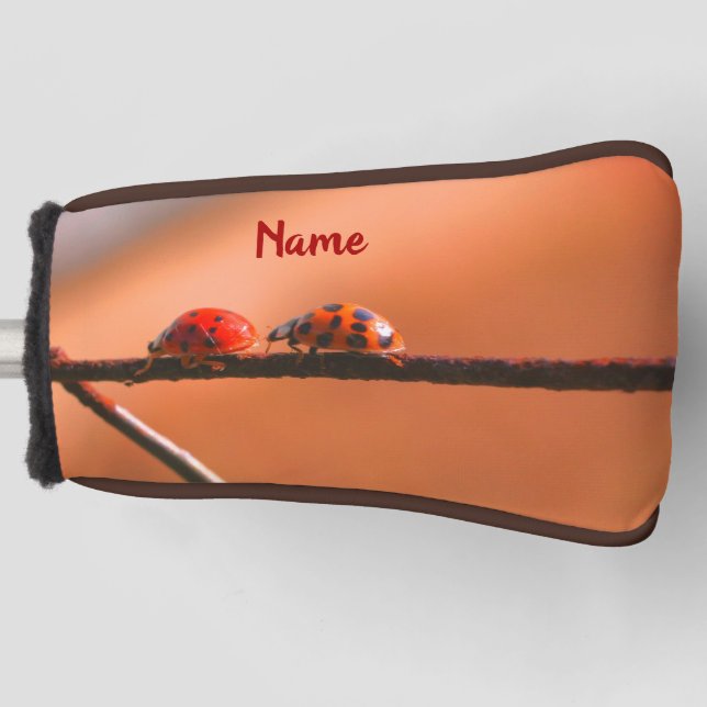 Ladybugs Play folgt dem Leader Personalisiert   Golf Headcover (Vorderseite)