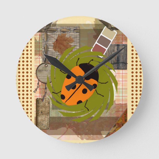 LADYBUGS RUNDE WANDUHR (Vorderseite)