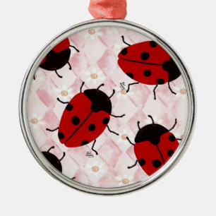 LADYBUGS SILBERNES ORNAMENT
