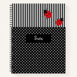 Ladybugs Spiral Design Custom School Notebook Notizbuch