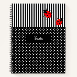 Ladybugs Spiral Design Custom School Notebook Notizbuch