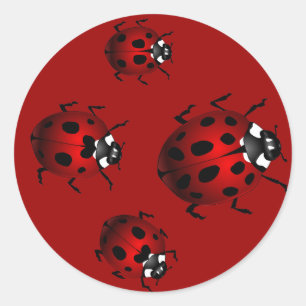 Ladybugs Stickers Red Ladybugs Stickers