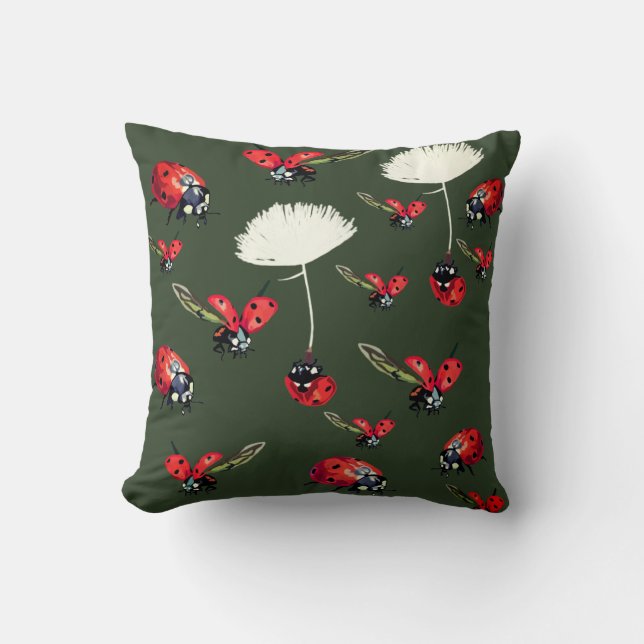 Ladybugs Throw Cushion Kissen (Vorderseite)