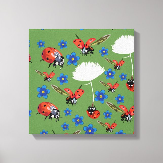 Ladybugs Wrapped Canvas Leinwanddruck (Vorderseite)