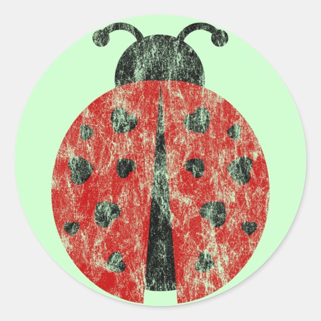 Ladybugz. Runder Aufkleber (Vorderseite)