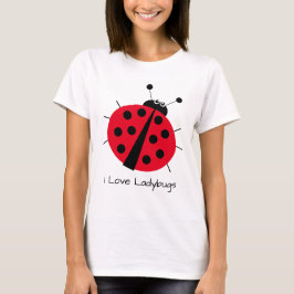 Ladybuver Liebhaber niedlicher Cartoon Spaß rot T-Shirt