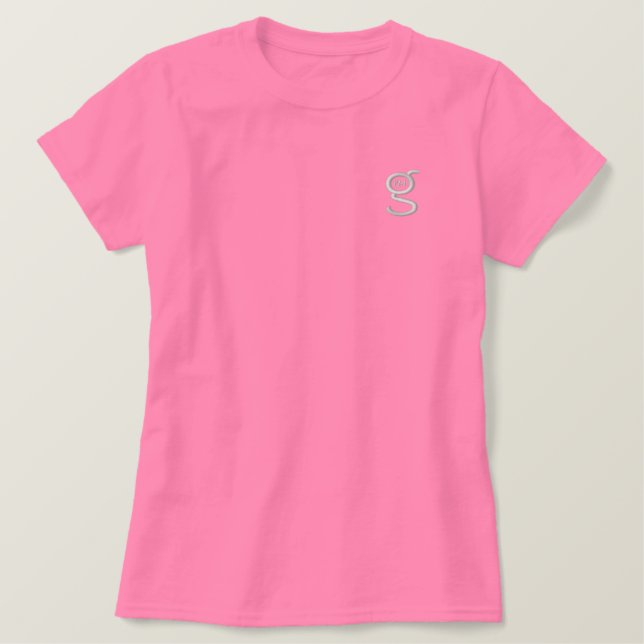 Ladys Angepasst Polo w Gray Logo (Design vorne)
