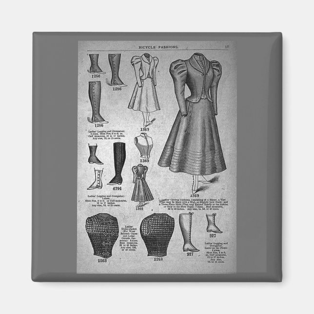 Lady's Bicycle Fashions1897 - Vintag Magnet (Vorne)