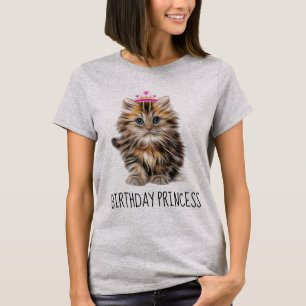 Ladys Birthday Cat T - Shirt, PRINCESS T-Shirt