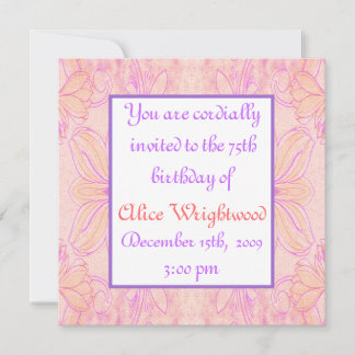 Ladys Birthday Einladung