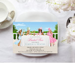 Ladys Bridal Tea Party Einladung<br><div class="desc">American American Bridal Tea Party Brautparty Celebration Garden Teapots Teacups Hochzeitliche Teezeit Tea Liebe Brewing Hier kommt die Einladung der Braut</div>