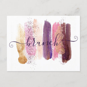 Ladys Brunch hübscher Glitzer-Abstriche Postkarte