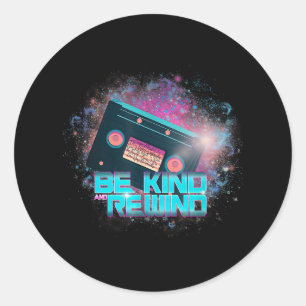 Ladys Cassette BE - Out-of-the-World Runder Aufkleber