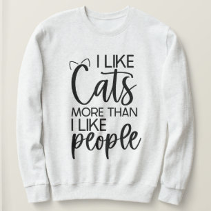 Ladys Cat Spaß Sweatshirt