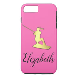 Ladys Custom Golden Wakeboarder Phone Case