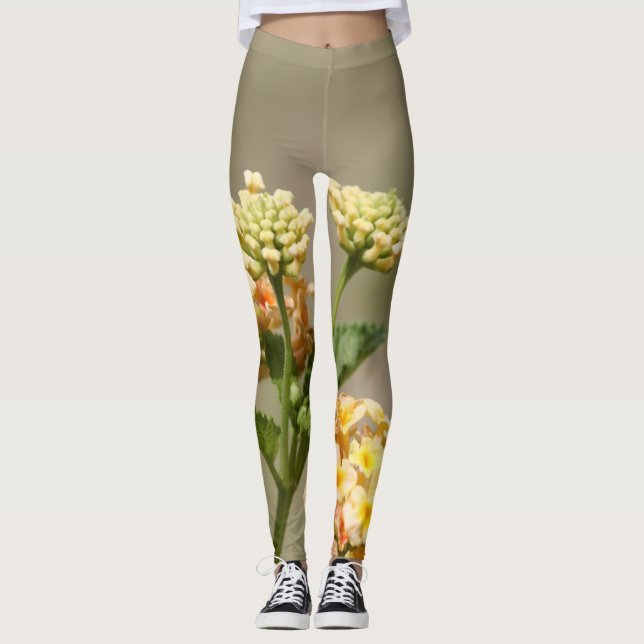 Ladys Designer Floral Leggings (Vorderseite)