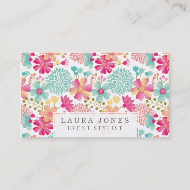 Ladys Designer Florist Stylist Terminkarte (Vorderseite)