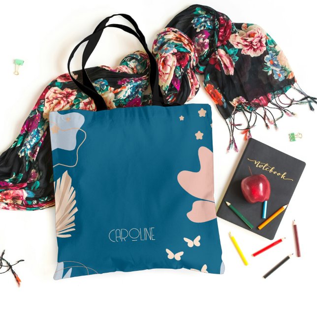 Ladys Elegant Blue Boho Niedlich Tote Bag Tasche (Von Creator hochgeladen)