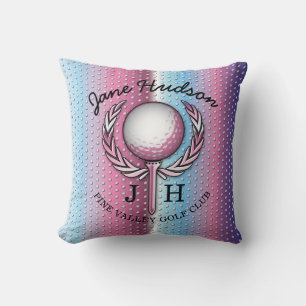 Ladys Elegant Golf Monogram Design Kissen