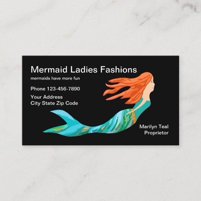 Ladys Fashion and Dress Shop Visitenkarte (Vorderseite)