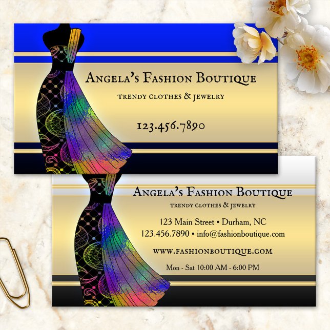 Ladys Fashion Retail Store Boutique Business Card Visitenkarte (Von Creator hochgeladen)