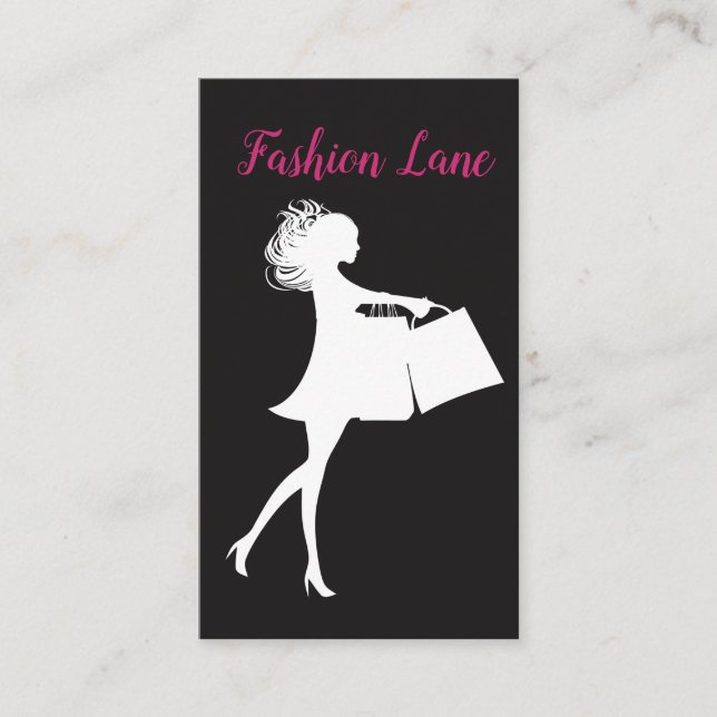 Ladys Fashion Shopping Visitenkarte (Vorderseite)
