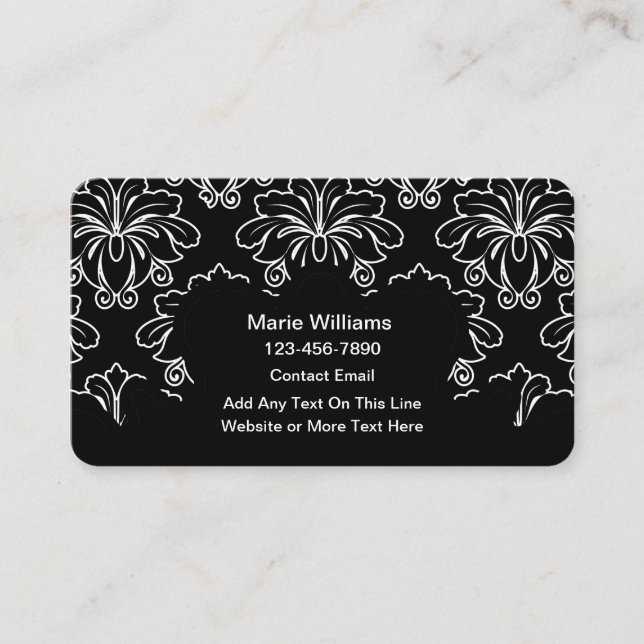 Ladys Feminine Verziert Personal Contact Cards Visitenkarte (Vorderseite)