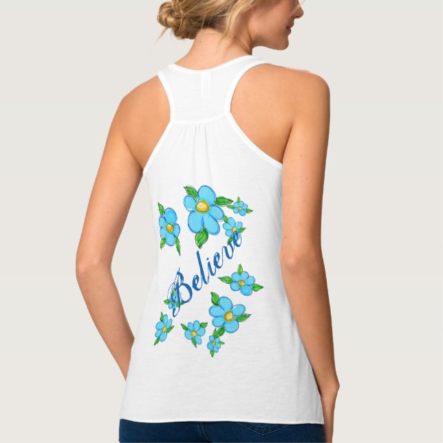 Ladys Flowy Summer Floral Tank Top (Rückseite)