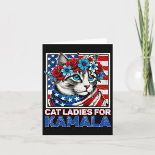Ladys for Kamala Funny Cat 2024 Präsident Kamala-K Karte